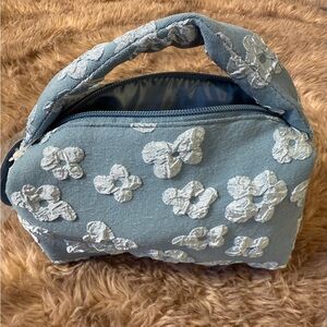 Ulta Beauty Blue Butterfly Cosmetic Bag